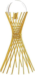3D Modern Abstract Art Crystal Ball with Gold Iron Stand Decorative Ornaments for Living Room Bedroom TV Cabinet Crafts Gifts Office Home Deco (5.5" D x 3.1" W x 7" H) - style: 5.5"D x 3.1"W x 7"H