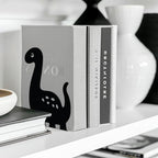 Peacoblue Metal Bookends for Shelves, Modern Decorative Heavy Duty Study Book Support Stoppers for Office, Desk, Shelf, Room 4.7"x3.5"x7" Cast Iron Simple Tall Bookends, 1 Pair (Dinosaur) - style: Dinosaurs