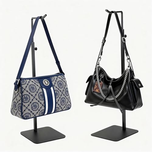 2Pcs Purse Display Stand, Adjustable Purse Stands for Display,Black Handbag Display Stand,Wreath Stand,for Suitable for Desktops,Wardrobes and Commercial Storeshook Stand