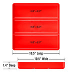 ERNST MFG Tool Garage Organizer Tray, Red, 3-Compartments - Made in the USA - color: Red, size: 3-Compartments