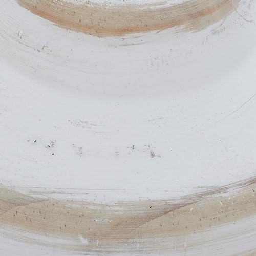 Deco 79 Wood Decorative Candle Holder Candle Stand, Set of 3 Candlestick Holder 8", 6", 4"H, White - color: Beige