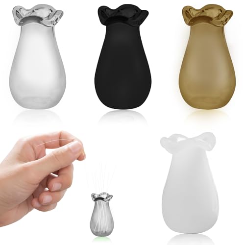 4Pcs Cat Whisker Holder Cat Vase for Vase Decor, Tiny Hair Keepsake Micro Landscape Ornament, Small Decorations Memorial Gifts for Dog or Supplies - color: 4pcs