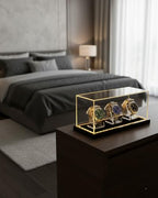 Acrylic Watch Display Case for 3 Watches, Premium 3mm Thick Dustproof Collector's Box with Solid Wood LED Light Base, USB Powered Watch Holder Organizer Stand - size: Display Case (LED) For 3 Watch