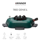 Krinner Christmas Tree Genie Large - Green Tree Stand - Original Single Cable Operation, Holds up to 8 ft Live Trees - Foot Pedal Setup & Water Reservoir with Level Indicator - size: Large Standard