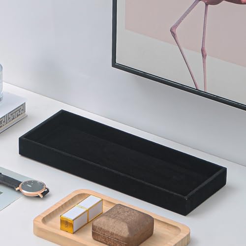2Pcs Desk Drawer Storage Tray, Nightstand Organizer Tray, Necklace Bracelet Ring Earring Jewelry Display Tray, Grid Table Organizer Holder Tray for Sunglass, Phone, Watch, Perfume (1 grid)/Black - color: Black, size: 1 Grid
