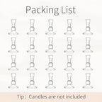 Glass Taper Candle Holders - Cute Candlestick Holders, 20Pcs Clear Candle Stick Candle Holder, Modern Tapered Candlestick Holders for Standard Candles for Wedding Christmas Home Decor - size: 20Pcs