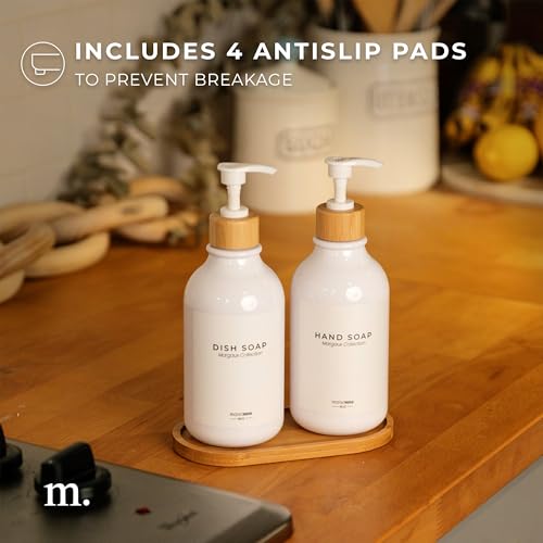 MaisoNovo Bamboo Soap Tray | Wooden Bathroom Soap Dispenser for CounterTop - color: Bamboo Tray