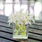 KEYWING 6 Pack Square Glass Vase 4" x 4" x 4", Clear Flower Vases for Centerpieces, Square Glass Cube Vase Candle Holder for Wedding, Party, Home Office Decoration - size: 4 Inch