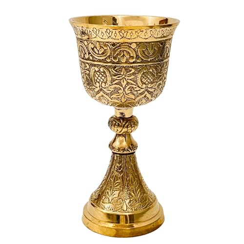 ALADEAN Vintage Chalice Goblet | 1x Royal Wine Cups of King Arthur - Renaissance Medieval Goblet Gifts, Wedding Anniversary Ceremonial Drinkware Pack of 1pc (King Chalice) - style: King Chalice