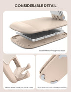Lamicall Khaki Phone Holder for Desk - Cellphone Stand Khaki Desk Accessories Desktop Office Must Have Compatible Gifts for iPhone, 4-8'' Smartphone - color: Khaki