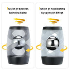 Kinetic Optical Illusion Toys, Kinetic Desktop Fidget Spinner Toys, Cool Gadget Desk Toy Fidget Toys Gift for Various Holidays, Kinetic Spinner Ball Relieve Stress Anxiety for Kids and Adults (Black)
