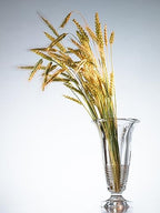Vase - Cut Crystal - Handmade Glass - 11.25" Height - Footed - for Flowers - Roses - Made in Europe - by Barski