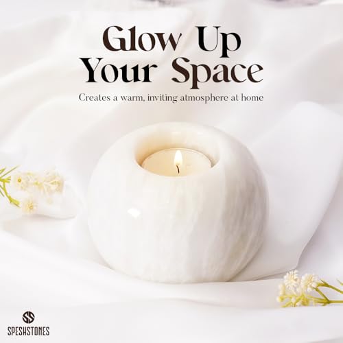 Marble Tealight Candle Holder 4 Inch White Votive Candle Holders for Centerpieces Dining Table & Small Tea Lights Candles Set of 2 for Birthday & Wedding Decor - size: 4 inches