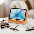 Pezin & Hulin Bamboo Tablet Stand Adjustable, Desktop Cell Phone Stand Holder Dock Compatible with Pad Air/Pro/Mini, E-Reader, Smartphone (Support to 4.7-13" Devices)-Bamboo - color: Large (Bamboo)