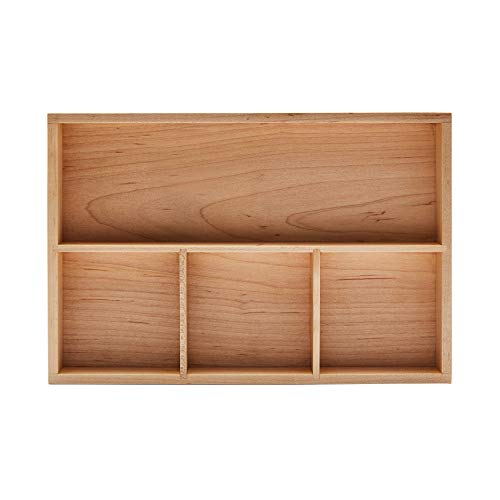 pandapark Wood Organizer Tray,Black Walnut,Desk & Drawer Storage Box (Maple Master) - color: Maple Master-4