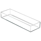 iDesign Clarity Plastic Drawer Organizer, Storage Container for Silverware, Utensils, Kitchen Gadgets in Pantry, Cabinets, Countertops, 4" x 12" x 2" - Clear - color: Clear, style: Pack of 1