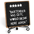 Funny Home Bar Plaque, Wooden with Stand, Bar Table Decorations, Desk Shelf Decor Supplies - style: Bar Sign