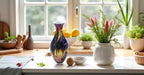 3D Puzzle Vase Unique Flower Vase for Adults Made by 160 Curved Plastic Puzzle Pieces, Vases for Flower Home Creative Gift for Parents & Housewarming - color: Dusk