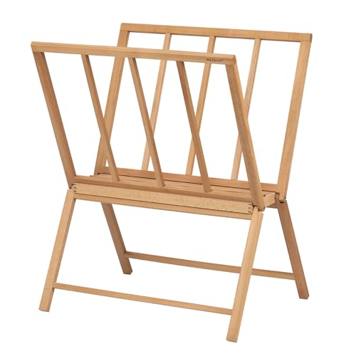 MEEDEN Folding Large Print Rack - Wooden Art Storage Rack - Artist Storage and Display Rack for Canvas Artwork Prints Frame Panels Art Gallery Shows Studios - size: Large