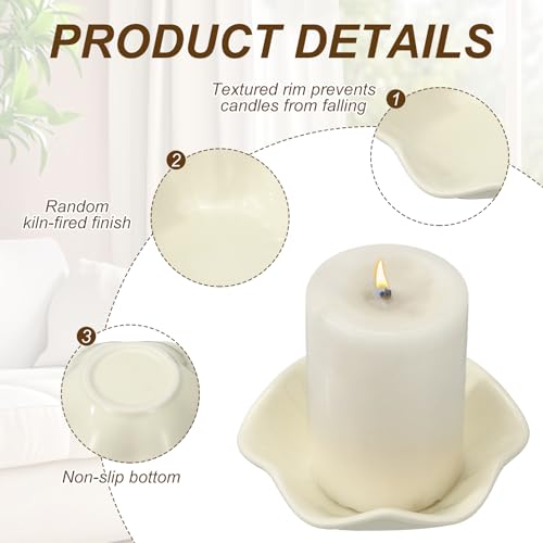 uxcell Candle Holder Plates, 4 Inch Ceramic Candle Tray Tealight Incense Holder Dish Candlestick for Tea Light Aromatherapy Wedding Rustic Vintage Home Decor, Lotus Leaf Clear Yellow - color: Clear Yellow