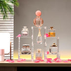 6 Tier Clear Action Figures Display Risers Stand Shelf, Acrylic Display Stands for Collectibles,Pop Figures Holder Perfumes Organizer,Large Rock Risers Rack - color: 6 Tier