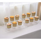 BYCY 2 Pack 2-Tier Clear Acrylic Display Stand Display Shelf for Dessert Jewels Figurines, Clear Cupcake Stand - 2 Pack ( 12" * 6.9" * 4.25" ) - color: Clear, size: 2 Tier - 2 Pack