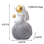 BUTILIVEEN Astronaut Fishing Star Figurines, Space Themed Bedroom & Desktop Shelf Decor, Gifts for Space Lovers & Christmas - style: Fishing
