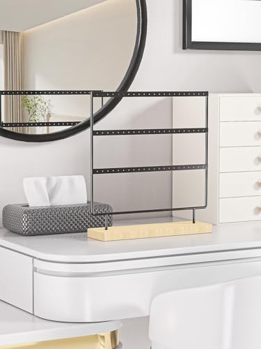 Earring Holder Organizer,Pierced Large Earrings Display Stand For Selling,Small Stud Earring Organizer Rack,Hoop Earring Storage Hanger Tree (Black, 3 tier) - color: Black, size: 3 tier