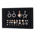 Pangkeep Ring Holder Display Tray Jewelry Organizer Stands for Selling Rings Earrings Show (Black) - color: Black