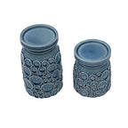 Fitz & Floyd Fitz and Floyd Coastal Home Seashell Pillar Candleholder, Aqua