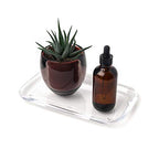 Umbra Droplet Tray Jewelry Display/Holder, Bathroom Accessory/Amenity Holder – Clear Acrylic, Looks Like Glass - size: 9.8" x 5.9" x 0.8"