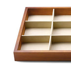 Oirlv 12 Grids Wood Jewelry Organizer Tray Stackable Jewelry Drawer Tray Bracelet/Watch Showcase Display Storage(Creamy-white) - color: Creamy-white 12 grid tray