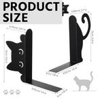 Geelin Peeping Cat Metal Bookends Set of 2 Cute Book Ends for Shelves Decorative Bookshelf Home Office Desk Bookshelf Decor Gift for Cat Lovers and Reading Enthusiasts - style: Cute Cat
