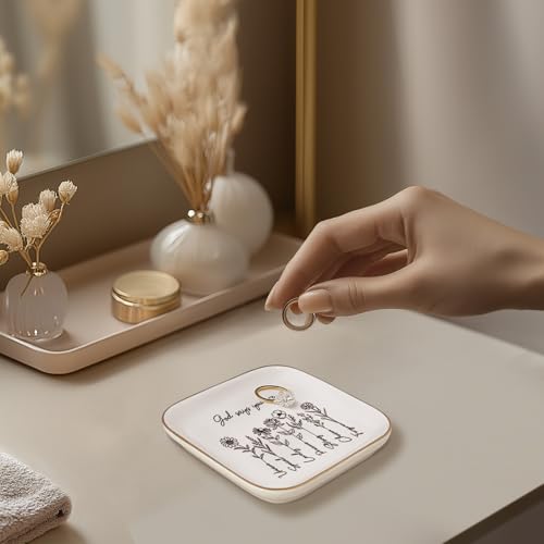 Christian Gifts for Women – Ring Tray, Confirmation Gifts for Teen Girls, Christian Jewelry Dish, Religious Gifts for Women – Jewelry Dish Tray - style: Inspirational