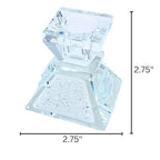 Tamara Baskin Art Glass – Handmade Crystal Shabbat Candle Holders Set - Sparkling Opal White - color: Sparkling Opal White