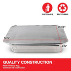 9x13 Disposable Aluminum Pans with Lids - (30 Pack) Heavy Duty Foil Pans with Lids 9x13 Foil Pan Covers, Food Catering Containers for Baking, Cooking, Heating, Storage, Stock Your Home - size: 30 Pack w/ Lids