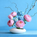 Flower Frog Vase Kit, Ikebana Flower Arrangement, Ceramic Water Drop Flower Pot & Flower Frog Flower Arrangement Vase Kit (White Small Size) - color: White Small Size