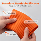 Portable Foldable Silicone Phone Holder, 2026 New Bendable Freely into Any Shape, Multi-Angle Adjustable Stand for Mobile Phone,Tablets & Small Devices (Black) - color: Black