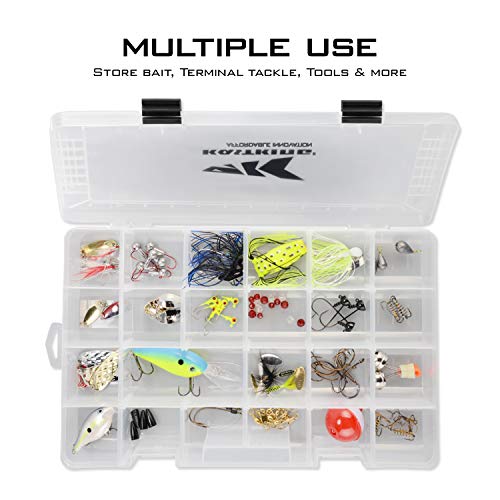KastKing Tackle Boxes, Plastic Box, Plastic Storage Organizer Box with Removable Dividers - Fishing Tackle Storage - Box Organizer - 2 Packs /4 Packs Tackle Trays - Parts Box - color: Standard, size: 3700(4Pack)