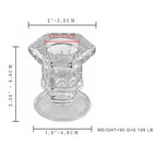 Candlestick Holders - 24 Pack Glass Candlestick Holders, 2.36" Height Clear Taper Candle Holders for Candlesticks, Small Centerpiece for Wedding, Festival, Party Decor (24, Clear)