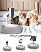 Tablet Pillow Stand, Compatible with 5"-12.9" Kindle, iPad, Phone/Tablet, Google, Samsung, 360° Rotating Phone Holder for Bed, Soft Plush Fabric, Detachable Bowl, Reading and Relaxation on Bed, Gray - color: Gray