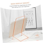 1pc Minimalist Iron Desktop Display Stand for Tablets Artwork and Books Metal Holder for Decor