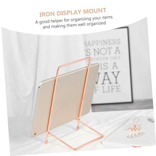 1pc Minimalist Iron Desktop Display Stand for Tablets Artwork and Books Metal Holder for Decor