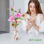 Modern Chic Body Vase - Female Form Flower Vase, White, Boho Home, Feminist Decor and Office