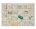 Large Velvet Jewelry Organizer, Velvet Jewelry Organizer Sunglasses Storage Organizers, Large Jewelry Drawer Organizer Tray, Eyeglass Organizer Earring Holder Ring Display (Earring Tray) - size: Earring Tray