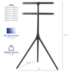 VIVO Artistic Easel 45 to 65 inch LED LCD Screen, Studio TV Display Stand, Adjustable TV Mount with Swivel and Tripod Base, Black, STAND-TV65AB - color: Black - Black