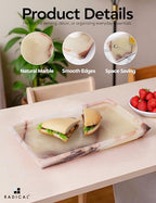 Radicaln Marble Rectangle Serving Tray 12" Inches Handmade White Onyx Charcuterie Tray Dining Table, Ideal Candle Dish and Plate for Serving Platter - color: White Onyx
