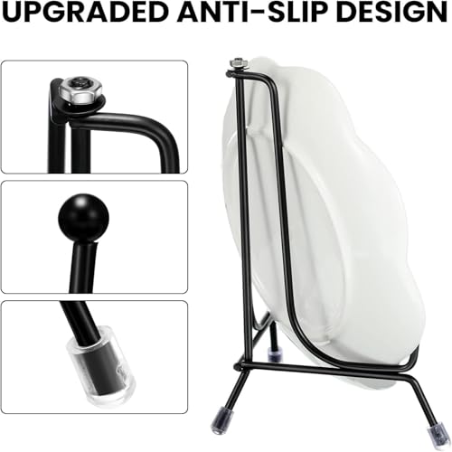 Chumia 18 Pcs Anti Slip Plate Stands for Display, Black Iron Easel Plate Holder Picture Frame Holder Stand for Display Decorative Photo Tabletop Artwork (6, 8, 10 Inch) - size: 6, 8, 10 Inch