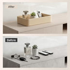PU Leather Valet Tray Organizer, Desk Organizer Tray, odern Nightstand Organizer Bedside Desktop Storage for Men Women, Decorative Vanity Trays Key Bowl Trinket Dish