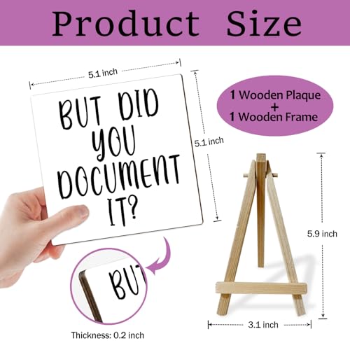 Office Decor for Women, Cute Desk Accessories, But Did You Document It Desk Decor, Funny Office Gifts for Coworkers, Minimalism Offices Cubicle Decorations (MP01) - color: MP01